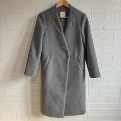 BEAMS HEART ビームスハート 43-19-0350-690 ノーカラーコート アウター ロングコート ウール グレー【中古】 レディース
