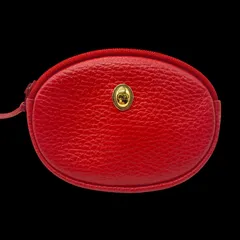 希少 美品 Christian Dior クリスチャンディオール CDロゴ コインケース 小銭入れ 財布 ポーチ レザー レッド ヴィンテージ 小物 フランス製