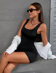 【新品】レディース スリーブレス バックレスカミジャンプスーツ