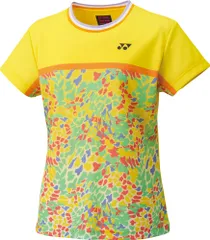 ヨネックス YONEX テニス ウィメンズゲームシャツ 半袖 トップス ユニフォーム UVカット 吸汗速乾 制電 試合 ゲーム 大会 部活 チーム 日本バドミントン協会審査合格品 レディース  20734 279 ライトイエロー