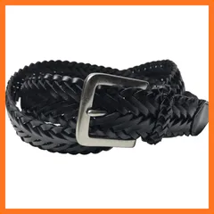 【新品】 WING LEATHER レザー メッシュベルト 牛革 本革 メンズ レディース ロングサイズ 黒 白 ダークブラウン GTC001BK 1