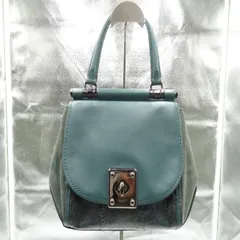 COACH コーチ ハンドバッグ グリーン パイソン柄 ターンロック開閉 マグネットホック 持ち手33㎝