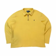 ポロ ラルフローレン ハーフジップ コットン ニット イエロー