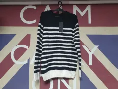 セレクトオン ストライプ ニット セーター XL 105 ブラック