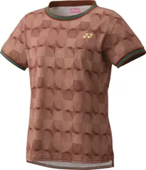 ヨネックス YONEX テニス ウィメンズゲームシャツ ソフトテニス シャツ トップス ゲーム 試合 公式 大会 紫外線対策 冷感 UVカット ベリークール 吸汗速乾 制電 レディース 女性  20806 030 セピア