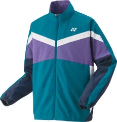 ヨネックス YONEX テニス ユニ裏地付ウォームアップシャツ ジャケット ジャージ アウター 長袖 練習 トレーニング 部活 クラブ 再生ポリエステル UVカット メンズ レディース  50143 817 ティールブルー