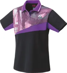 ヨネックス YONEX テニス ウィメンズゲームシャツ 半袖 トップス ユニフォーム UVカット 吸汗速乾 制電 試合 ゲーム 大会 部活 チーム 日本バドミントン協会審査合格品 レディース  20737 007 ブラック