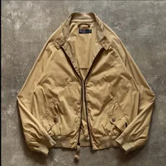 90年代 90s Polo by Ralph Lauren ラルフローレン バラクータ スウィングトップ ハリントンジャケット ベージュ XXL