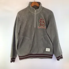 OLD UNIQLO ハーフジップフリースプルオーバージャケット MLB メンズ L グレー 3082202601060080