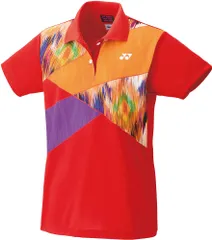 ヨネックス YONEX テニス ウィメンズゲームシャツ Tシャツ ウエア トップス 半袖 衿付き ポロ トーナメント ツアー ゲーム 試合 練習 トレーニング 吸汗 速乾 レディース 女性  20740 496 サンセットレッド