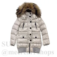 モンクレール キッズ レディース 140 10A  ロングダウンジャケット ベージュ系 TJ261-w1