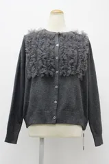 チュールフリルニットカーディガン