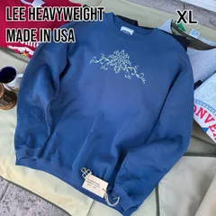 90s USA製 Lee 花柄刺繍ヘビーウェイトスウェット 堅牢×可憐 雰囲気系 XL