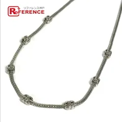 CHANEL シャネル ネックレス CC ココマーク ロゴ チョーカー ABE254 メタル シルバー