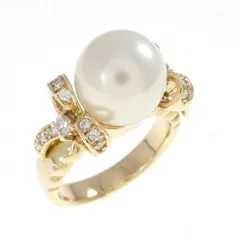K18YG 白蝶パール リング 9.7mm