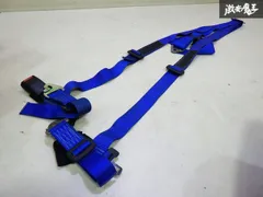 【切れ無】 社外 メーカー不明 汎用 シートベルト 本体のみ ベルトハーネス ベルト幅：約4.8cm 青色 即納 在庫有 棚