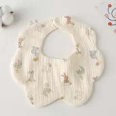 ジェラピケ風デザイン アニマル柄スタイ