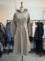 セール)起毛ピンタック フード ONE PIECE