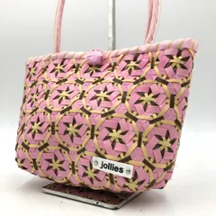 jollies ジョリーズ かごバッグ ピンク系 プラバッグ  網目 トートバッグ