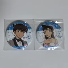 名探偵コナン 毛利 蘭 & 工藤 新一 缶バッジ
