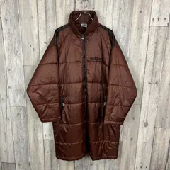 OLD adidas 90s アディダス DESCENTE デサント製 AA-7112 ダブルジップ 中綿 ダウンジャケット ベンチコート メンズ M-L サイズ