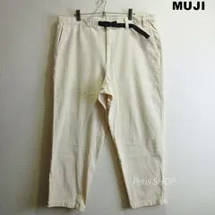 無印良品　MUJI　ストレッチ コットンテーパードパンツ　メンズ XL 相当　アイボリー　良品計画　ビッグサイズ