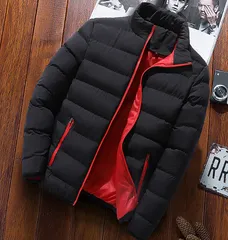 【値下げ】新品ダ中綿メンズコートブルゾン厚手フード付きアウター防寒アウトドア2255882