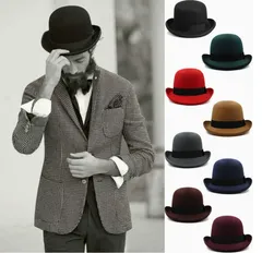 ボーラーハット メンズ レディース ハット ハット 山高帽 チャップリン 帽子 HAT イギリス 乗馬帽225588