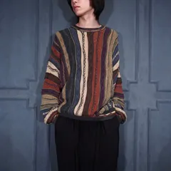 EU VINTAGE J.Ferrar COTTON 3D KNIT MADE IN BULGARIA/ヨーロッパ古着コットン3Dニット