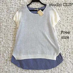 studio CLIP  スタディオクリップ アンサンブルチュニック セット コットンリネン サマーニット  カットソー プルオーバー 未使用タグ付き