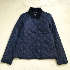 LAVENHAM キルティングジャケット 中綿 コーデュロイ襟 ネイビー 38 ラベンハム