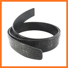 【新品】 [ハッピーパッチ] 革のみ ベルト クロコ腹柄 オールレザー 約125cm 幅38mm ロングサイズ 長い メンズ 本革ベルト 紳士ベルト BB-139 0