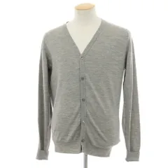 【中古】ジョンスメドレー JOHN SMEDLEY ハイゲージ ウール カーディガン グレー【サイズS】【メンズ】