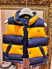 ポロ ラルフローレン キッズ ダウン ベスト 2T ネイビー/イェロー (4歳まで)