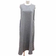 グリン GRIN ワンピース ロング ノースリーブ ウール 2 M グレー /YK