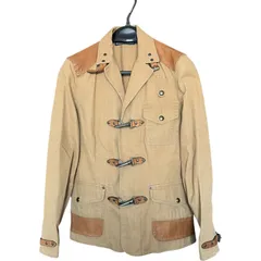 Z1708POLO RALPH LAUREN ポロラルフローレン ジャケット 本革 コットン ベージュ   レディース4