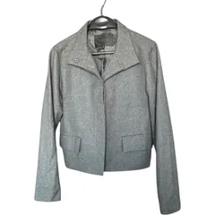 Z1708 untitled アンタイトル ジャケット グレー レディース9 スタンドカラー アウター フォーマル ライトグレー