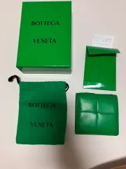 ボッテガ・ヴェネタ グリーン 二つ折り財布 フルセット
