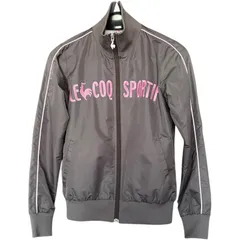Z1708 le coq sportif  ルコック ジャージ アウター グレー ベージュ 長袖 レディース s ピンク グレージュ