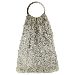 アンテプリマ パーティー ワイヤーバッグ スパンコール/ラインストーン ハンドバッグ ANTEPRIMA アイボリー