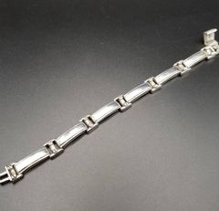 ヴィンテージ シルバー925 メッシュチェーン ブレスレット 32.8g