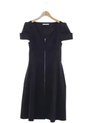 フォクシーニューヨーク ワンピース フィット＆フレアー 33380 ワンピース 40 ネイビー フロントジップ ITA33JN1JCMC