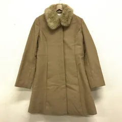 タグ付 MURUA フェイクファー付き 中綿入りステンカラーコート 内キルティング ベージュ M