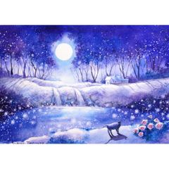 原画）白月の灯【SMサイズ／水彩画／#2785】 - メルカリ