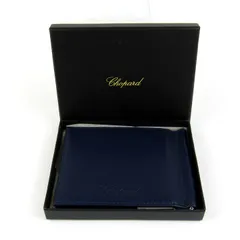 ショパール 二つ折り財布 レザー マネークリップ 札入れ ウォレット ブランド メンズ ネイビー Chopard 【中古】のサムネイル