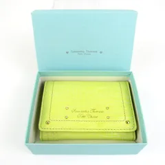 サマンサタバサ プチチョイス 名刺入れ カードケース クロコ型押し ブランド レディース イエロー Samantha Thavasa 【中古】