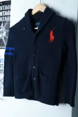 (F) ポロ ラルフローレン ニット カーディガン キッズ ビックポニー-16B0C