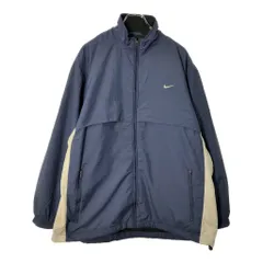00年代 NIKE ナイキ ウィンドブレーカー ジャケット スポーツ ネイビー(メンズ M)中古 古着 X0620