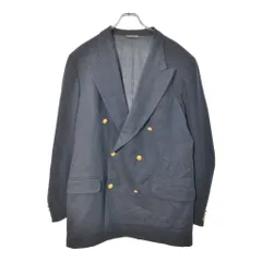 90年代 Banana Republic バナナリパブリック ダブルブレスト テーラードジャケット 紺ブレ ネイビー(メンズ 42 L)中古 古着 X0706
