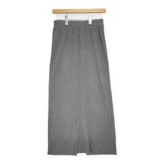 Discoat リブナロースカート サイズL マキシ丈 タイト ロングスカート 25AW グレー レディース ディスコート【中古】5-1226G♪